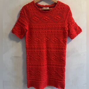 Boden - Vibrant Red Knit Mini Dress - Size 4L
